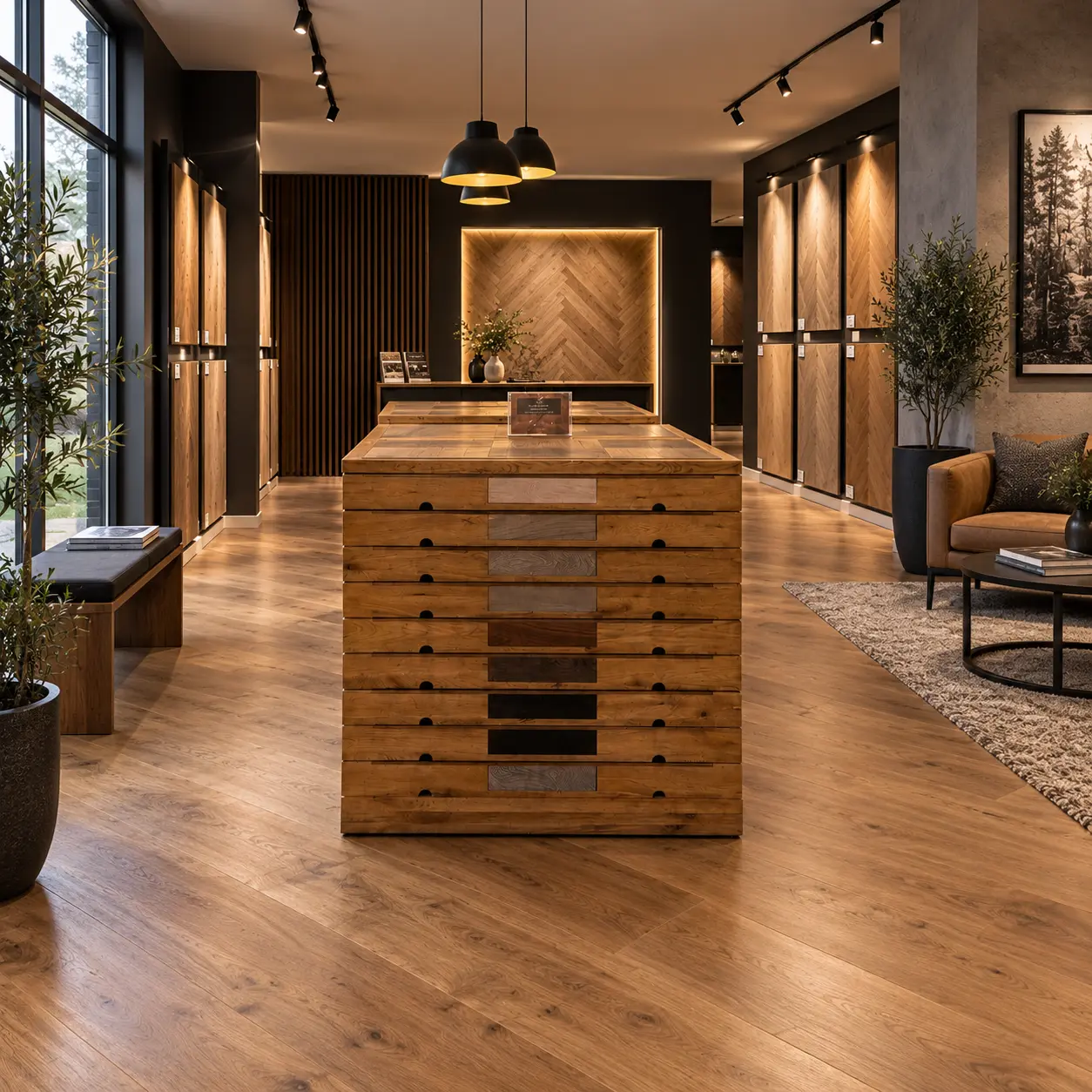 Sample Stand Showcasing 5
